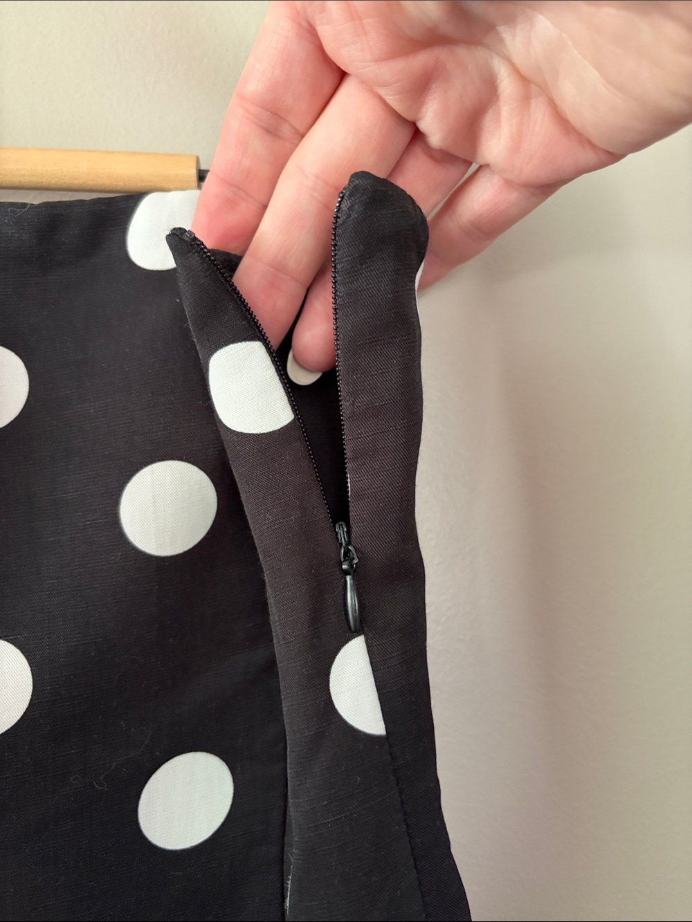 Zara Strapless Polka Dot Midi Dress Medium Black White Cocktail Wedding Guest - Picture 4 of 12